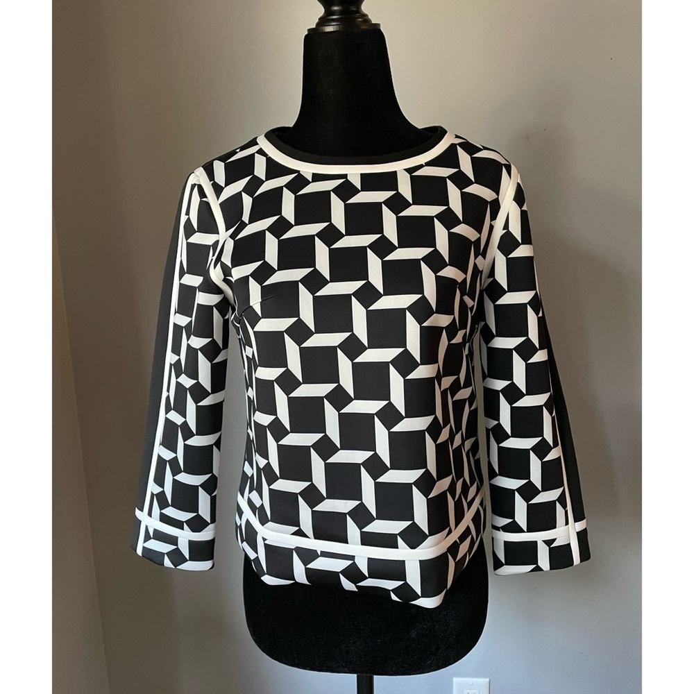Vintage Nylon Geometric Long Sleeve (M)